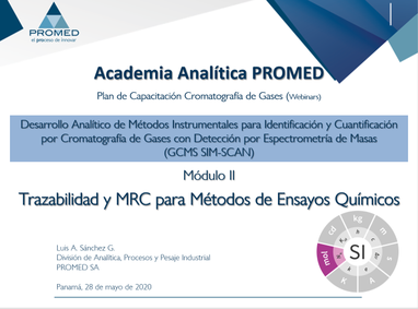 (Código TMQMRC-20) Trazabilidad y MRC para Métodos de Ensayos Químicos